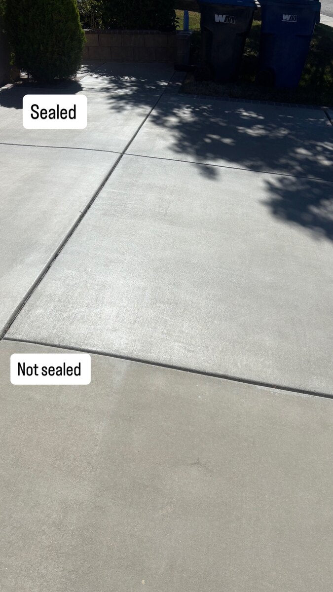 Completed sealed concrete surface